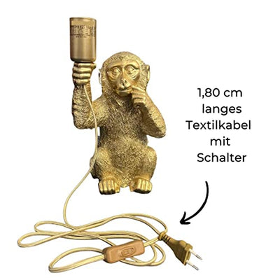 Stehleuchte | Tischleuchte Affe | Monkey gold