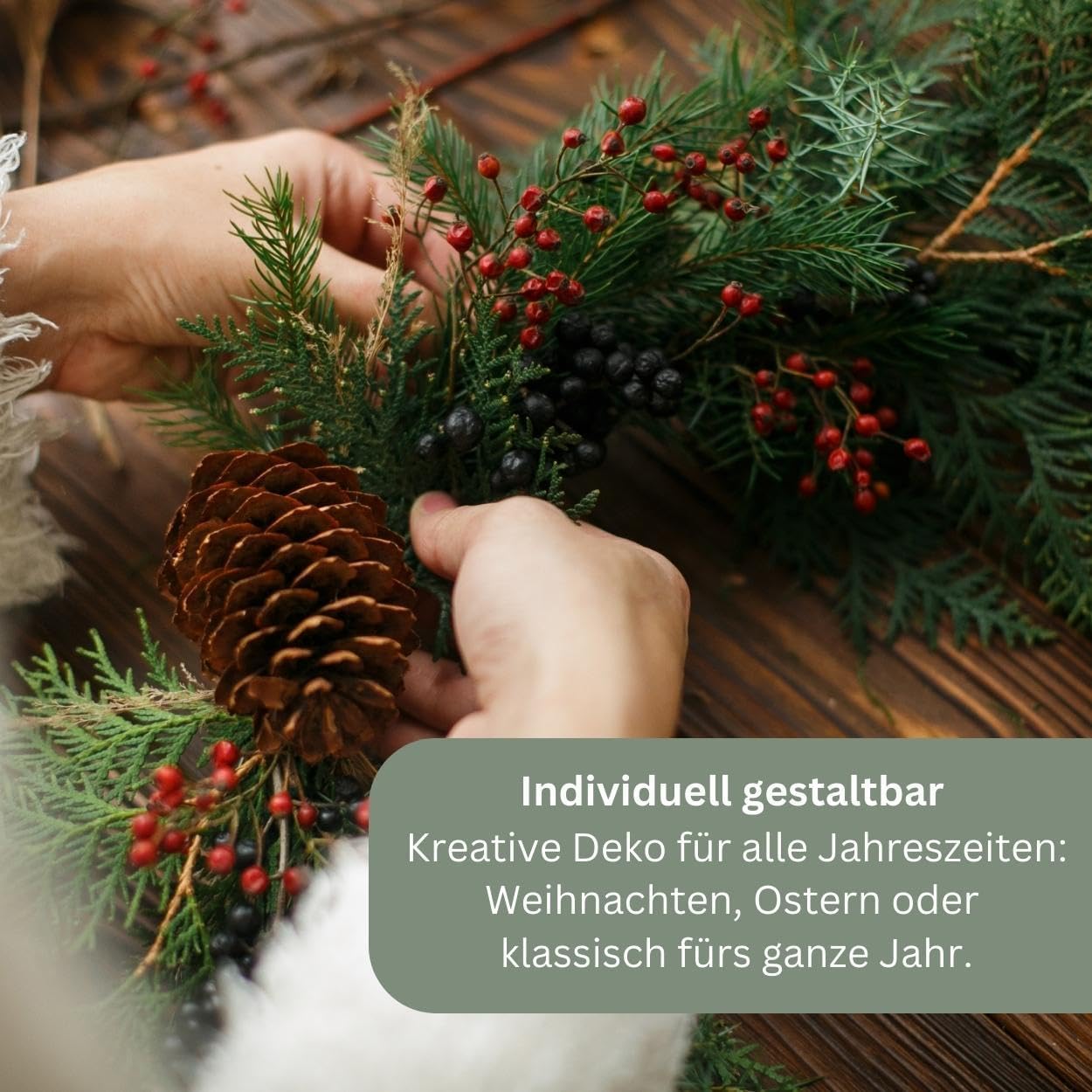 4er Set Dekoring Metallring zum Hinhängen schwarz Ø ca. 35 cm