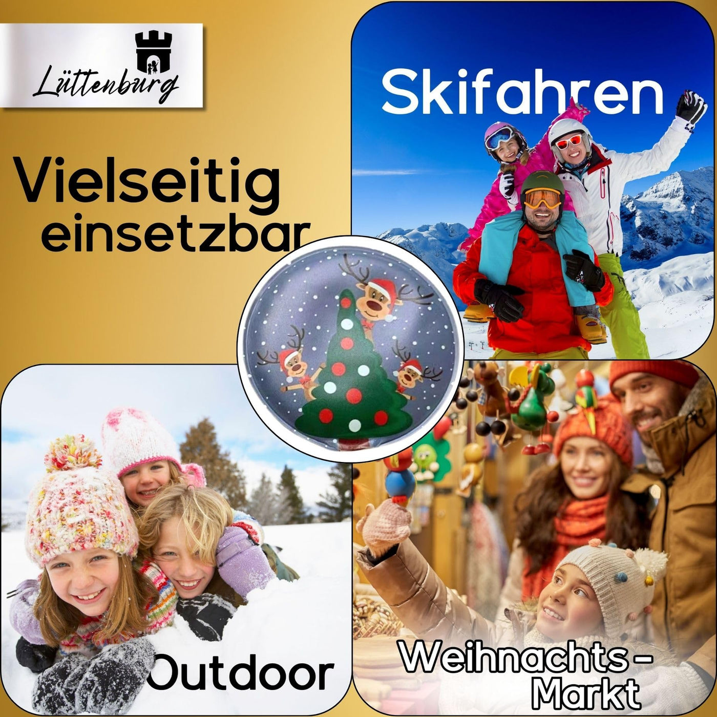 42764PP - 12er Set Taschenwärmer Rentier Rudolph