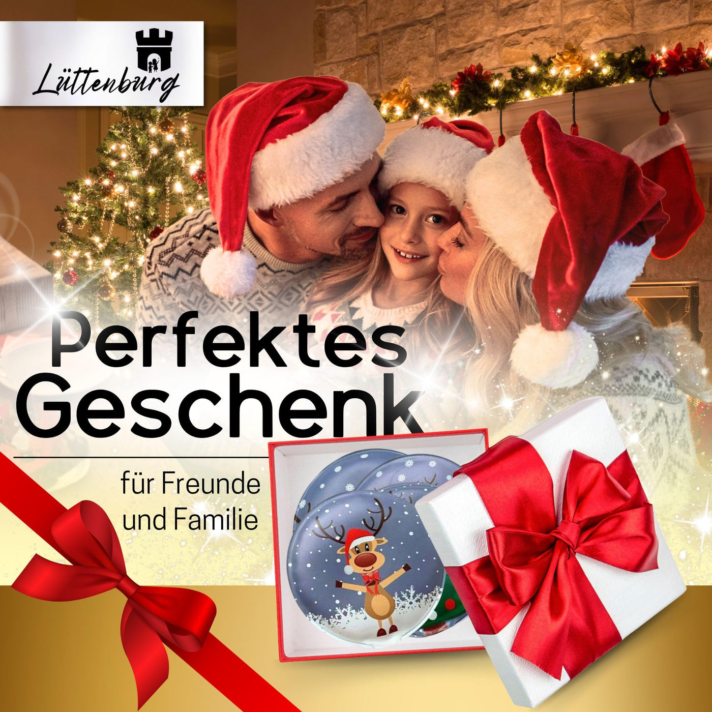 42764PP - 12er Set Taschenwärmer Rentier Rudolph