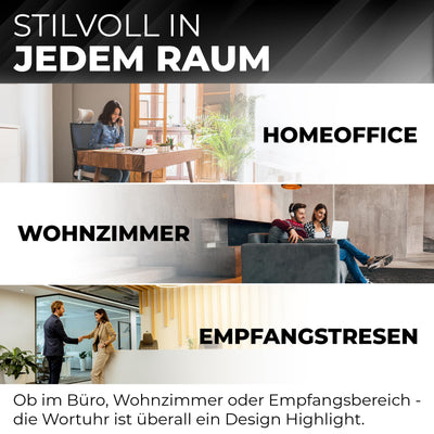 79/33013 LED Wort Uhr Bambus