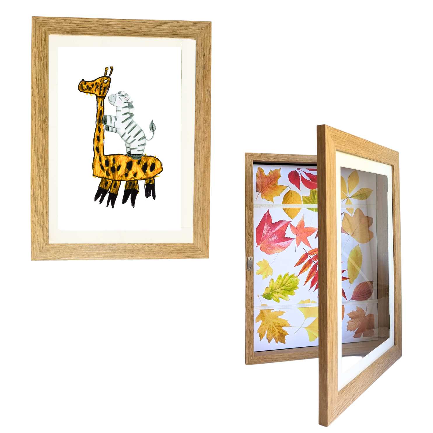 Wave Brands Bilderrahmen Für Kinderbilder A4 - Magnetischer Wechselrahmen Aus Echtholz