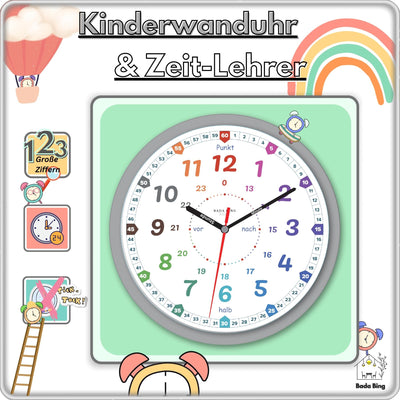 15002_Lernuhr_25 cm Wanduhr für Kinder