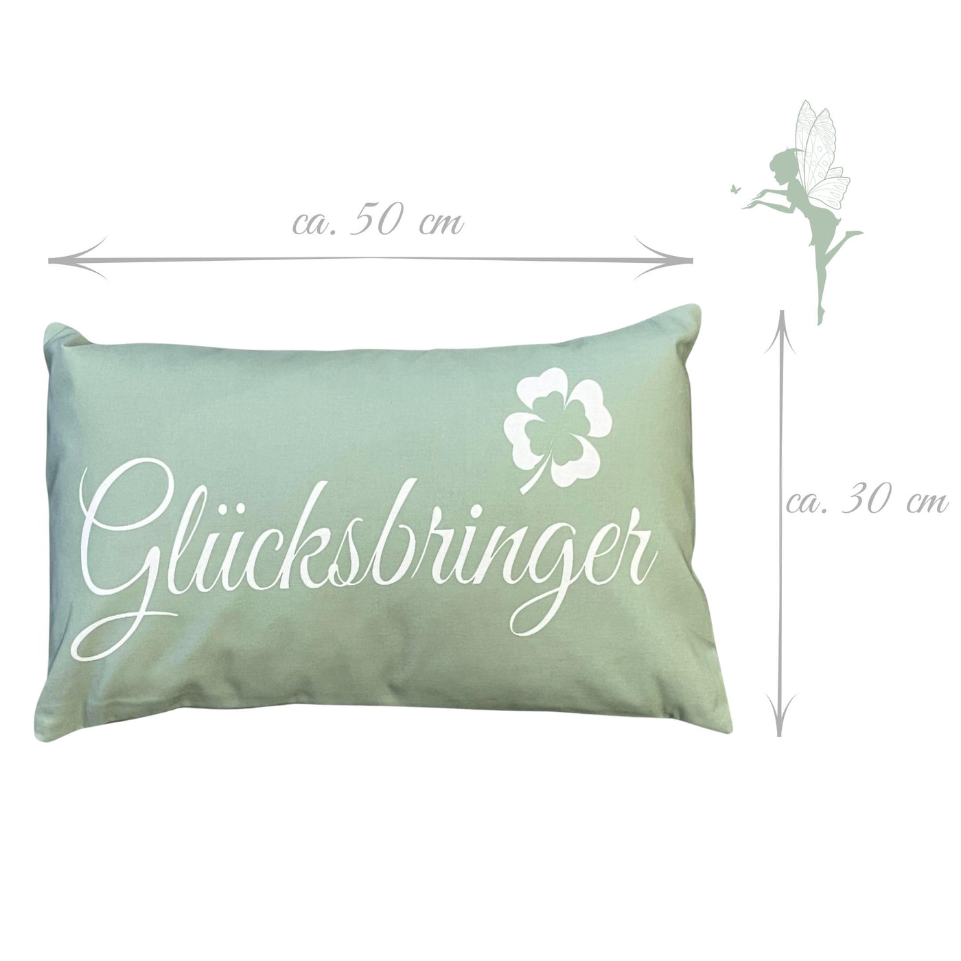 10-0121 Gluecksbringer Kissen mint grün
