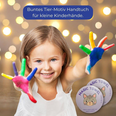 24er Set | Magisches Handtuch | Farm Tiere Bauernhof Pastell
