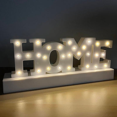 LED Schild | Schriftzug "HOME" | Weiß