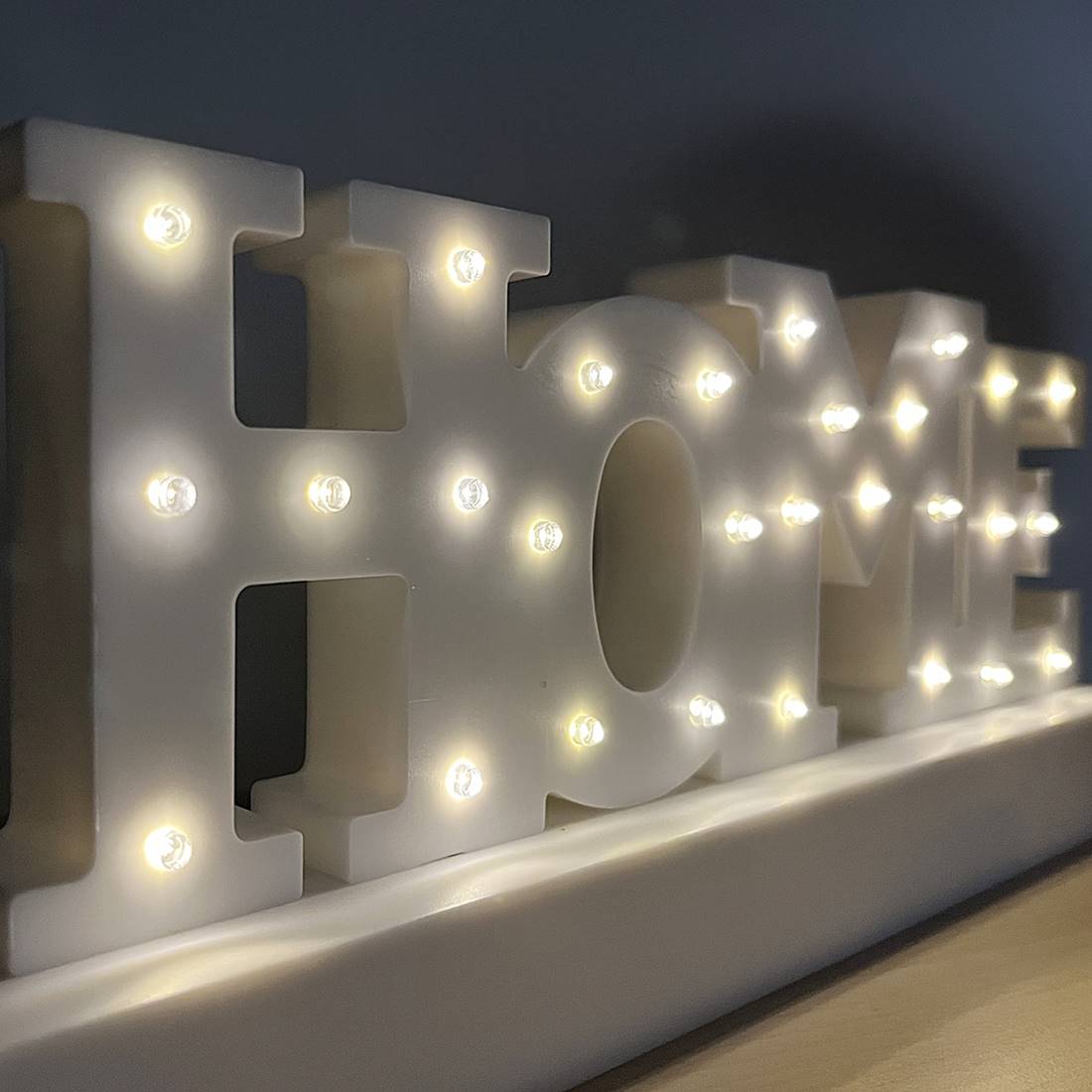 LED Schild | Schriftzug "HOME" | Weiß