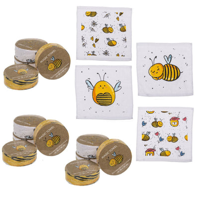 12er Set | Magisches Handtuch | Bienen & Honig