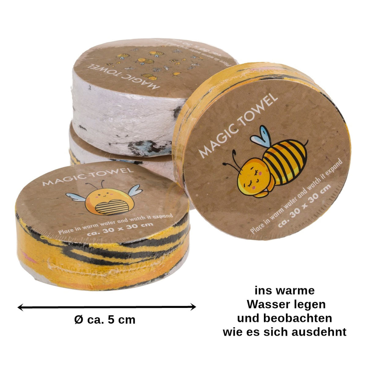 12er Set | Magisches Handtuch | Bienen & Honig