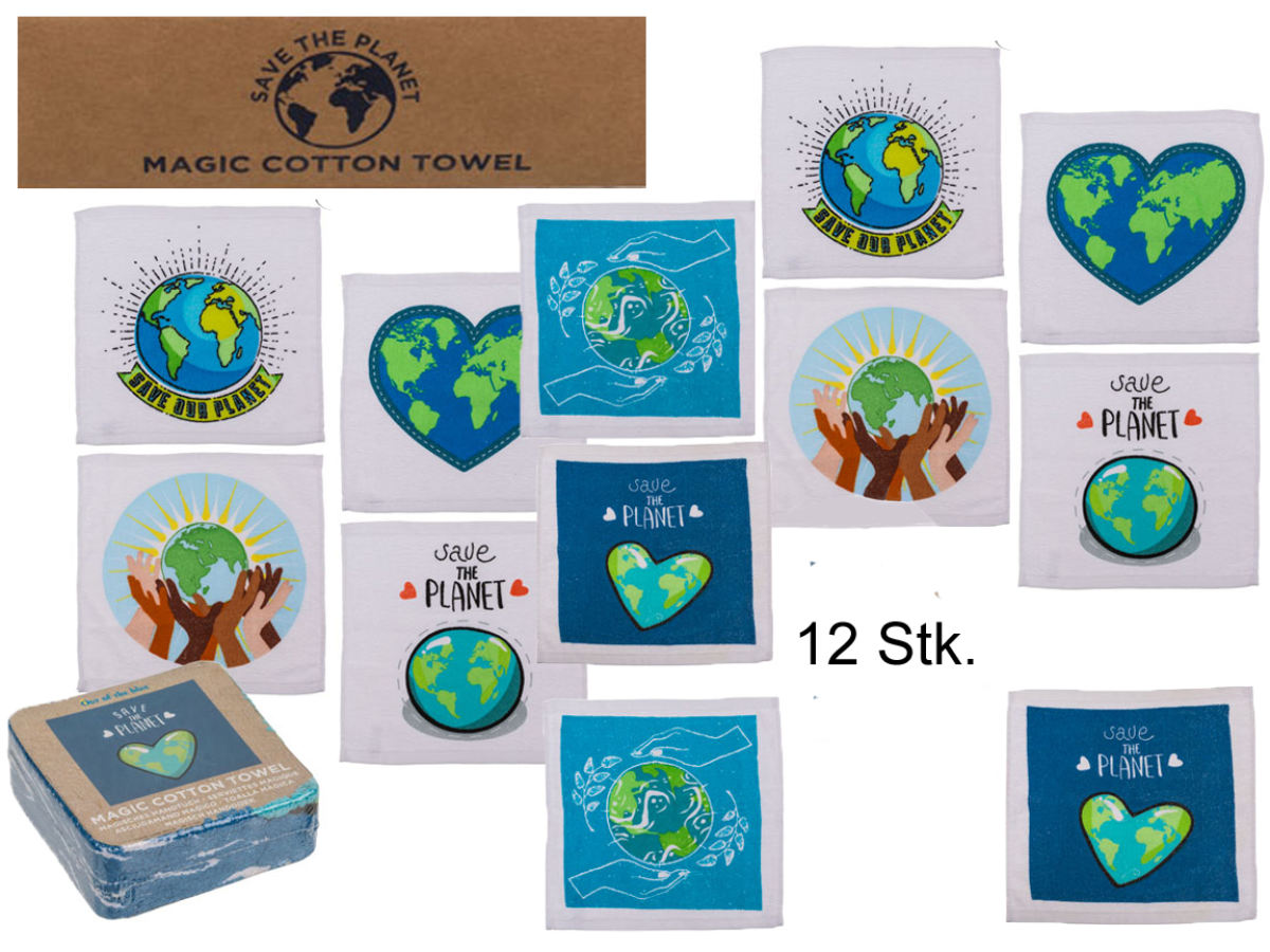 12er Set | Magisches Handtuch | Save the planet