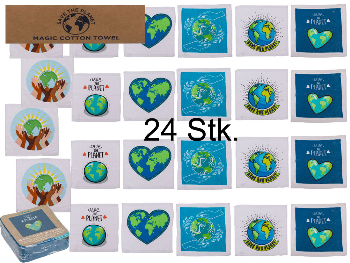 24er Set | Magisches Handtuch | Save the planet