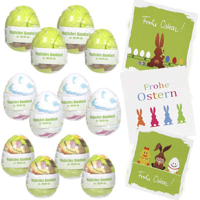 12er Set | Magisches Handtuch | Osterei Hase