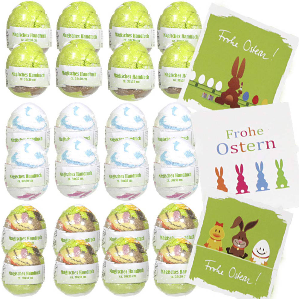 24er Set | Magisches Handtuch | Osterei Hase