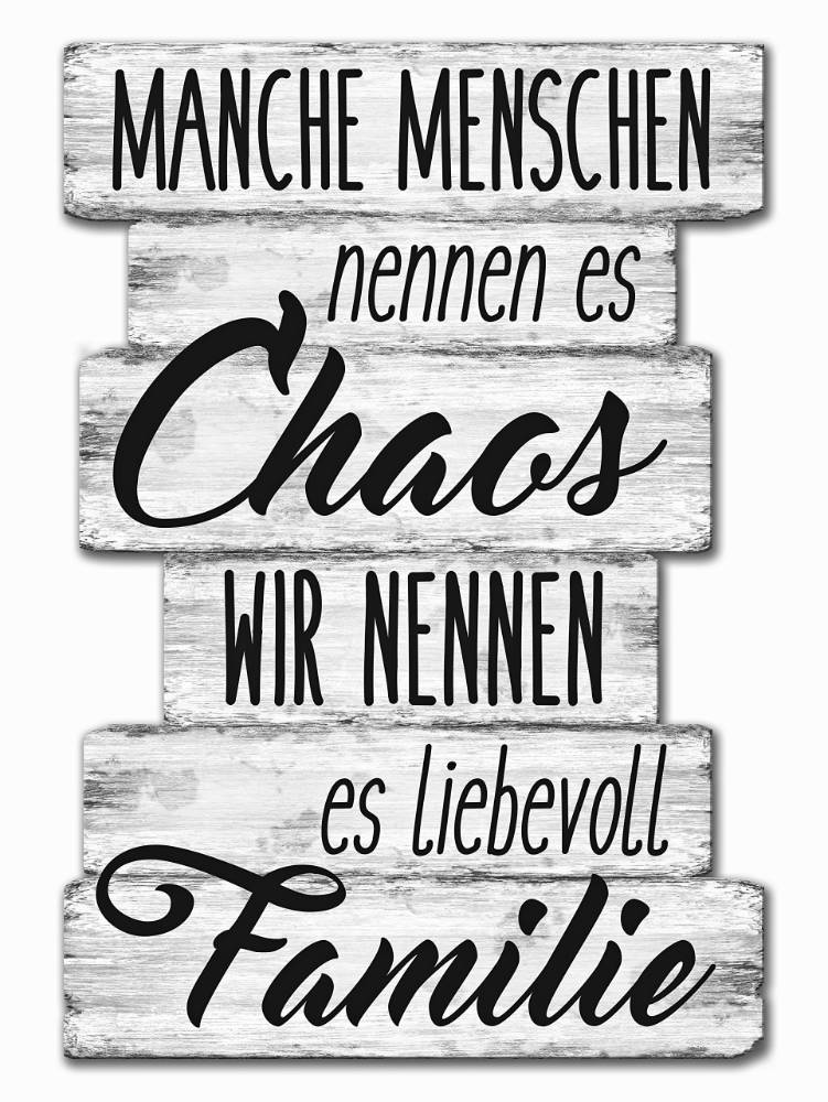 Planken Schild | Familien-Chaos |  29 x 20cm