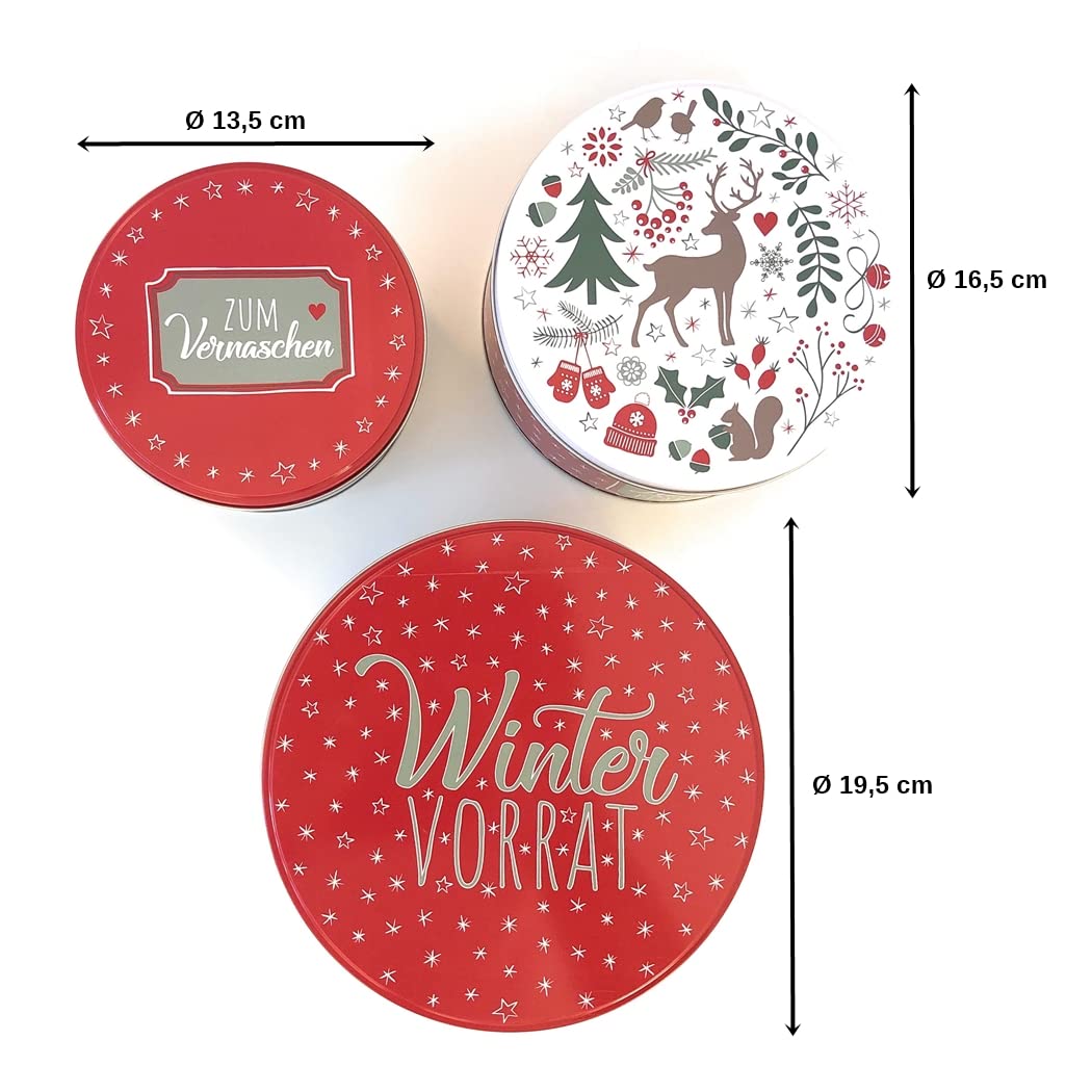 3er Set Keksdose | Winter Vorrat