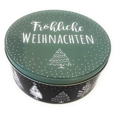 6er Set Keksdose | Fröhliche Weihnachten grün schwarz