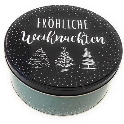 6er Set Keksdose | Fröhliche Weihnachten grün schwarz