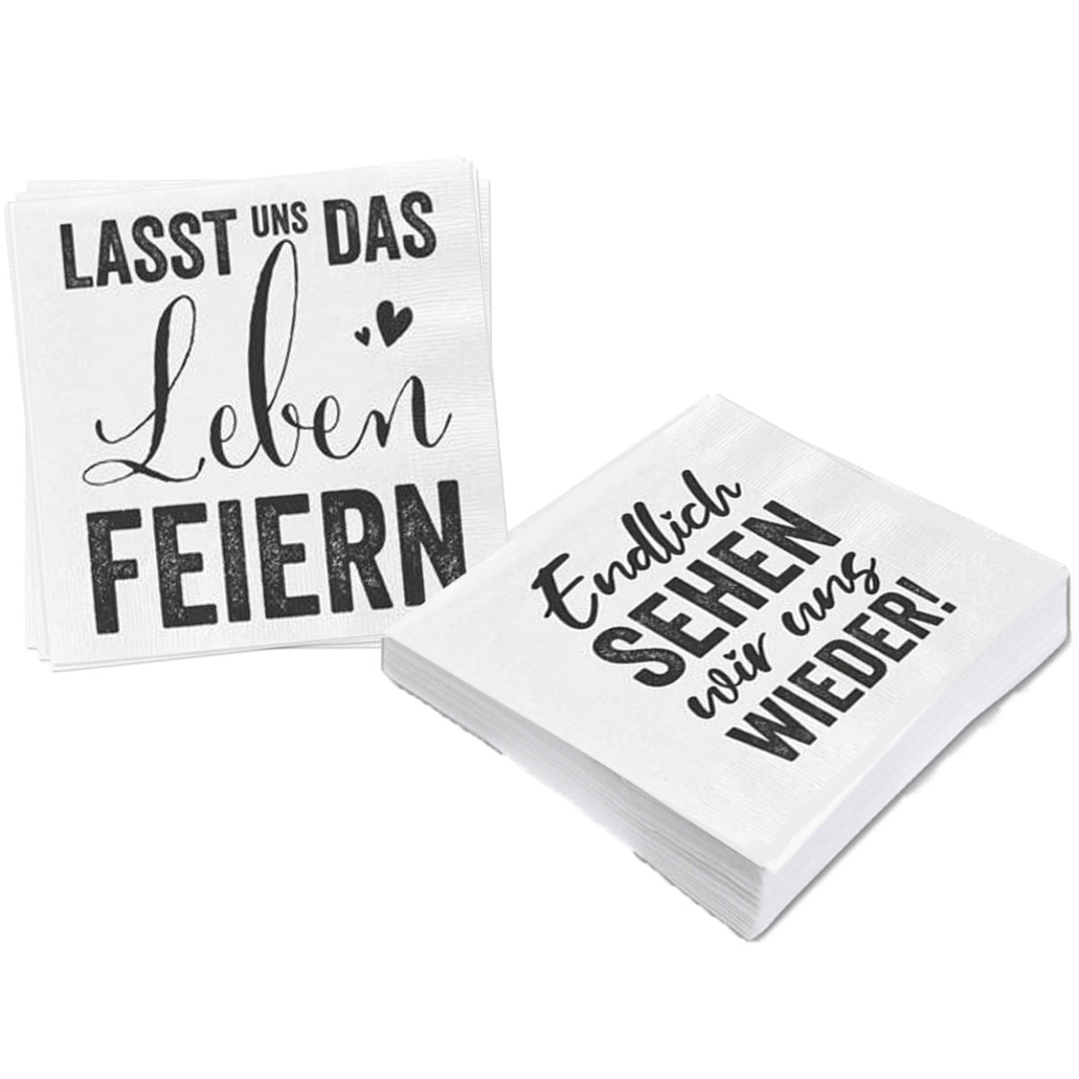 6er Set Servietten | Feiern & Wiedersehen | 120 Servietten