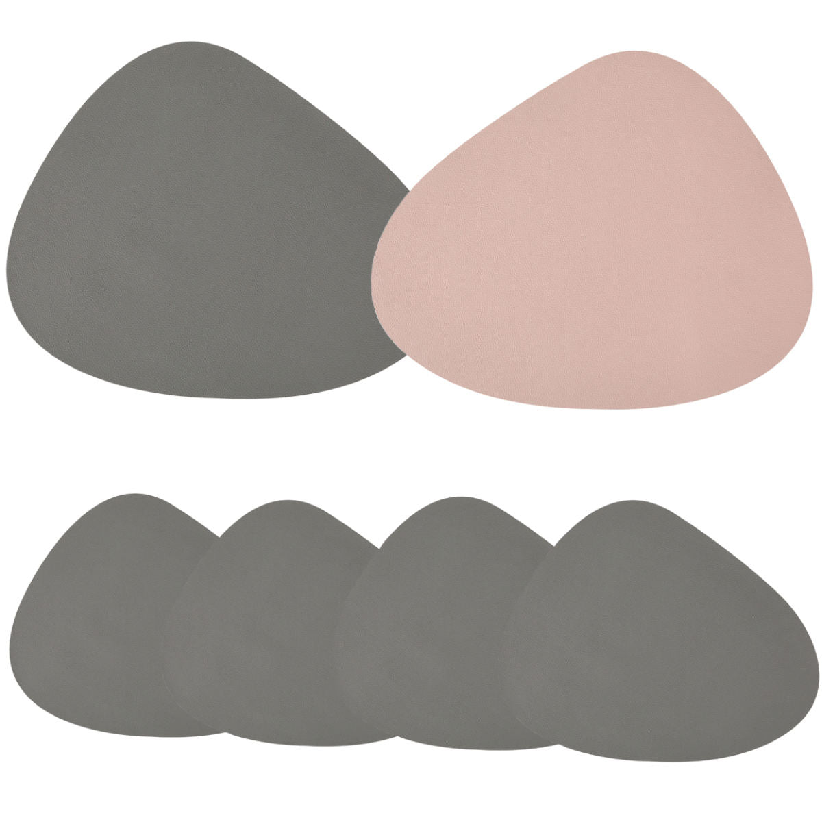 4er Tischset | Stone PVC (grau-rosa)