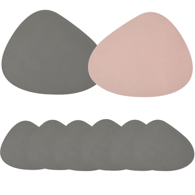 4er Tischset | Stone PVC (grau-rosa)