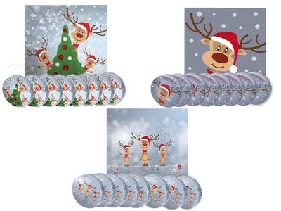 24er Set | Magisches Handtuch | Weihnachten Rentier Rudolph