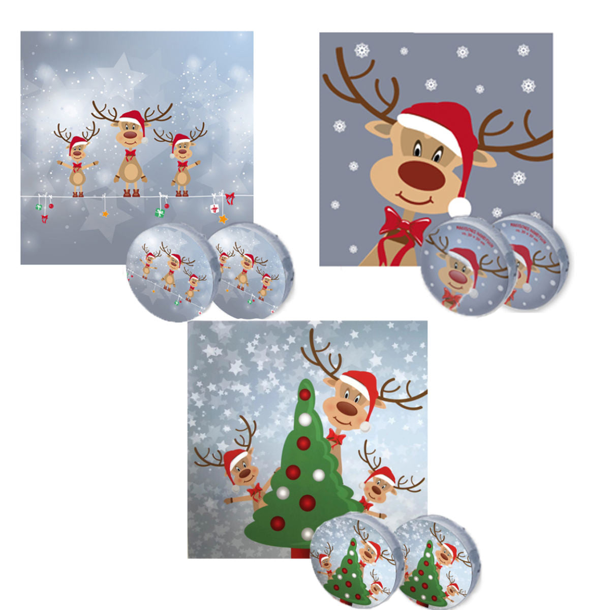 24er Set | Magisches Handtuch | Weihnachten Rentier Rudolph