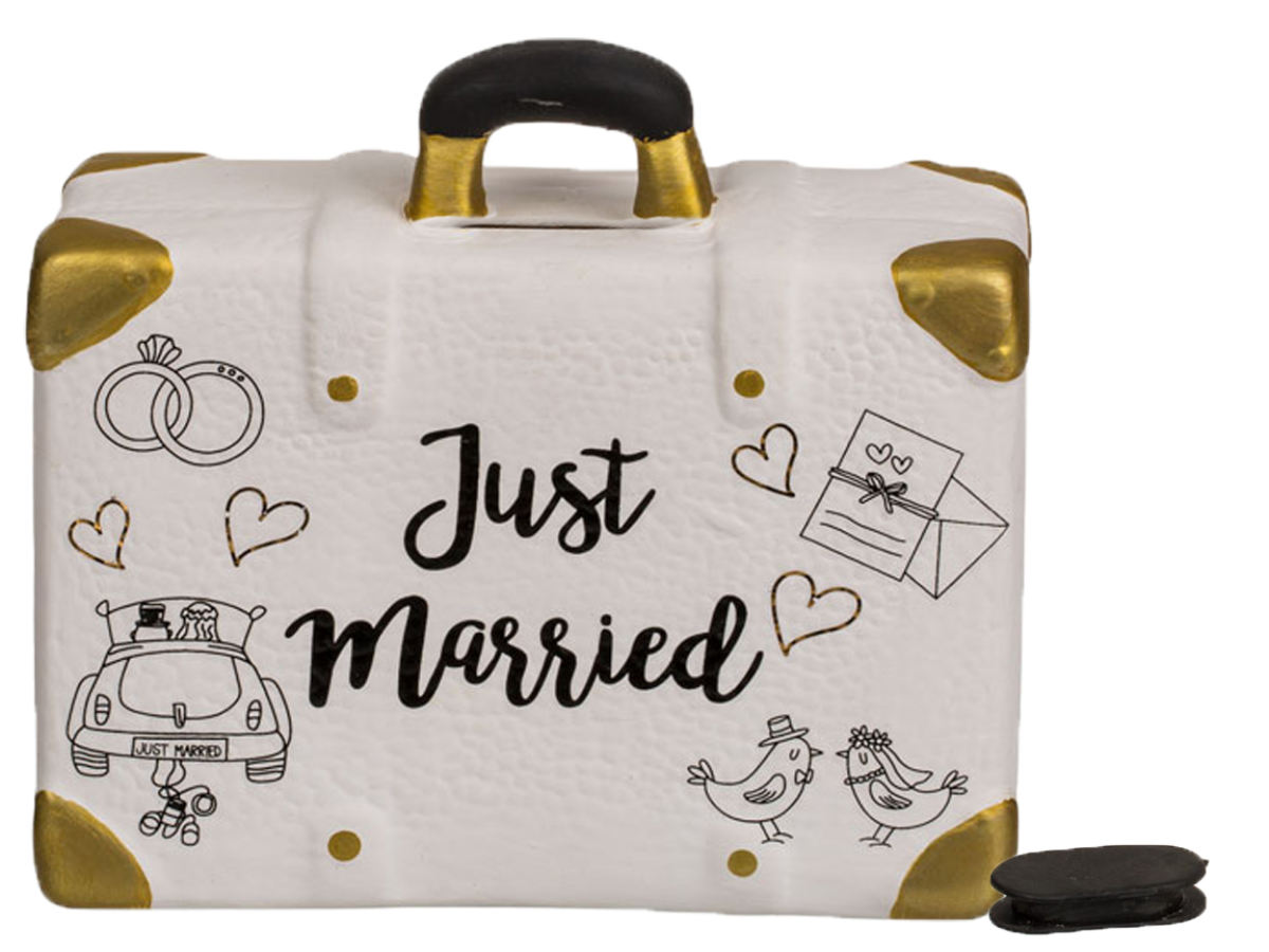 Spardose | Reisekoffer Flitterwochen Just Married