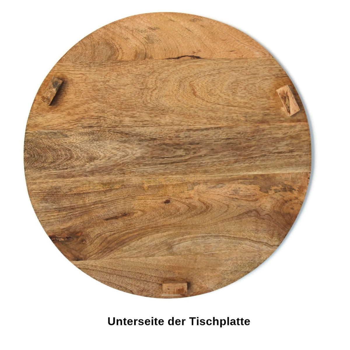 3er Set Metall-Tisch | Beistelltisch Metallkorb Mangoholz